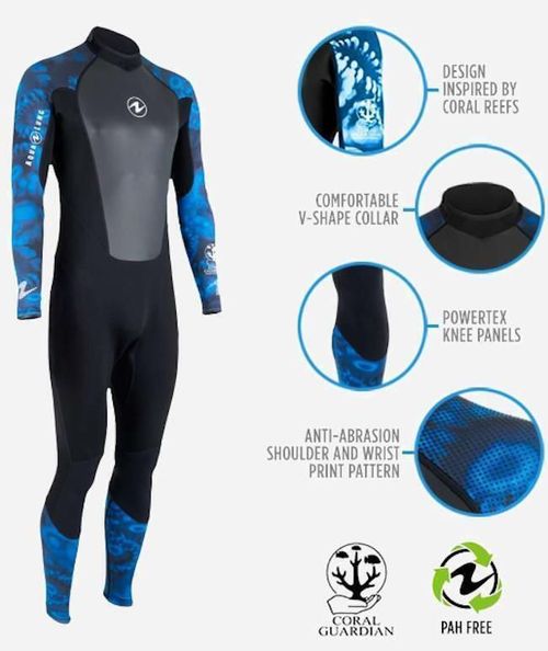 купить Аксессуар для плавания AquaLung Costum scufundare neopren HYDROFLEX FS 3MM CAM BLU M L в Кишинёве 