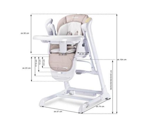 cumpără Scaun de masă Caretero 7652 Стульчик+Качели Indigo Чёрно-Синие în Chișinău 