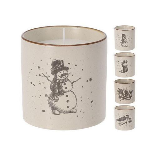 купить Декор Holland 49221 Подсвечник со свечой Снеговик, свеча, птица, сапог D10сm в Кишинёве 