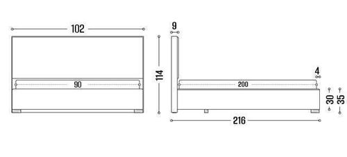 купить Кровать my-STYLE my-Sofi 90x200 (P16D90M20) в Кишинёве 