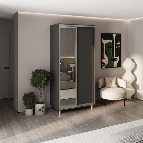 cumpără Dulap my-STYLE C10H0T07AM02-U22, 100x200, антрацит în Chișinău 
