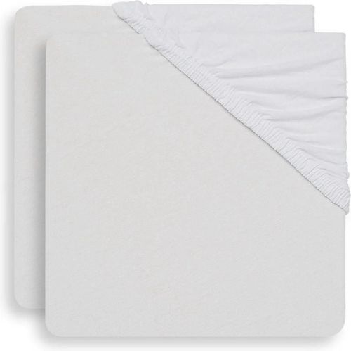 cumpără Lenjerie de pat pentru copii Jollein 2512-507-00001 Cearsaf cu elastic Molton White, 120x60cm, 2buc în Chișinău 