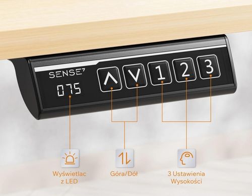 купить Офисный стол Sense7 Nojo Light 120x60 Light Brown в Кишинёве 