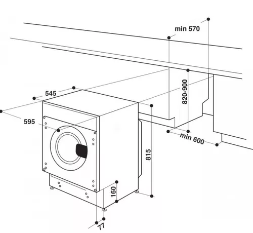 купить Встраиваемая стиральная машина Whirlpool WMWG71483EEUN в Кишинёве 