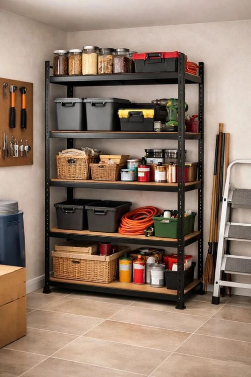 cumpără Raft de depozitare Xenos SmartLine 222x110x50cm Black în Chișinău 