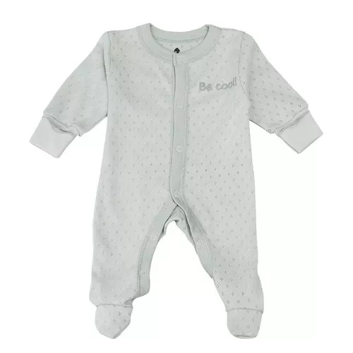 купить Детская одежда Minikin 25160568 Комбинезон Ажурный Листик Р-Р68, Серый Светлый, Унисекс в Кишинёве 