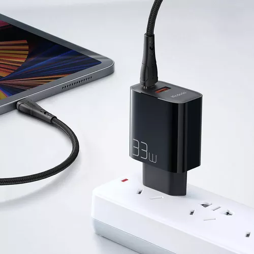 купить Зарядное устройство сетевое MCDODO CH-0922 Wall Charger 1xUSB 1xType-C with Cable Type-C toType-C 33W, Black в Кишинёве 