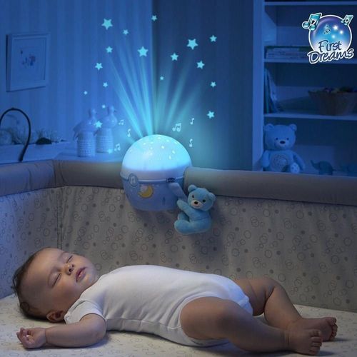 купить Ночной светильник Chicco 76472 Jucarie 2in1 cu proiectie aproape de stele, blue, 0+ luni в Кишинёве 