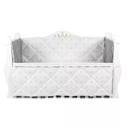 купить Бортик для кроватки PernaMea Coronita Gri 120x60cm (PM.101755/1) в Кишинёве 
