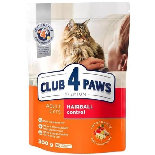 купить Корм для питомцев CLUB 4 PAWS 24230940 Сухой корм котPremium для взрослых кошек, выведение шерсти, курица, 15x300гр в Кишинёве 