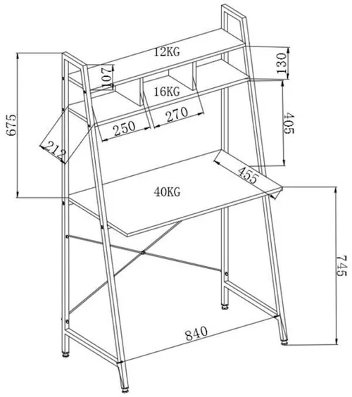 купить Офисный стеллаж Halmar Narvik B-2 negru в Кишинёве 
