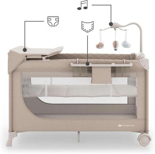 купить Манеж KinderKraft Leody UP Biege (KCLEODUPBEG00AC) в Кишинёве 