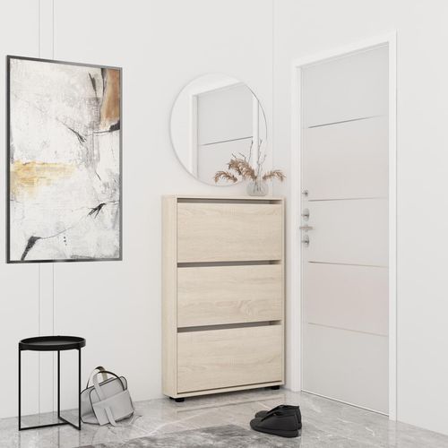 купить Полка для обуви Mobildor-Lux Leo Slim 60x16x125H cm Sonoma в Кишинёве 