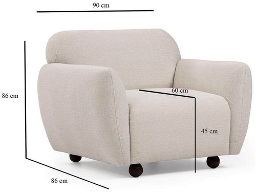 cumpără Fotoliu Trendy Eddy-Crema 86x86x90cm în Chișinău 