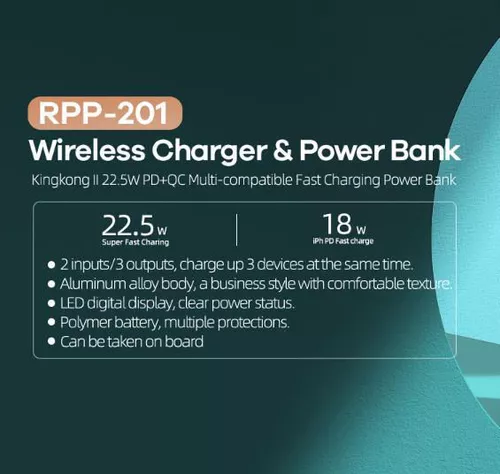 купить Аккумулятор внешний USB (Powerbank) Remax RPP-201 Green, 10000mAh в Кишинёве 