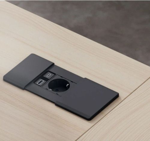 купить Розетка электрическая ASA Plastici 060.08F.00107 Versapad 1 socket F +1 USB 5V (A) + 1 USB 5V (C) Black в Кишинёве 