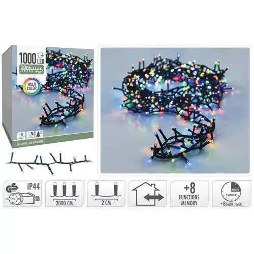 купить Гирлянда Promstore 54406 Luminițe Ramură 1000 LED, multicolor, 20m в Кишинёве 