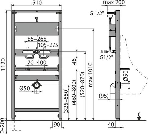 cumpără Bideu Alcaplast A107S/1120, монтажная рама для биде în Chișinău 