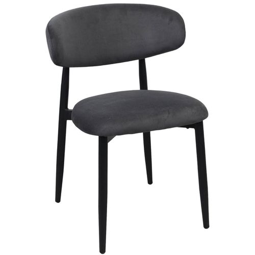 cumpără Scaun Deco Meridian Catifea Grey (HLR21)+Black Legs în Chișinău 