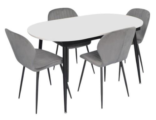 купить Комплект стол и стулья Evelin di Costacurta стол DT-533R B + 4 стула YTC-064B Blu-14 (Dark grey) в Кишинёве 