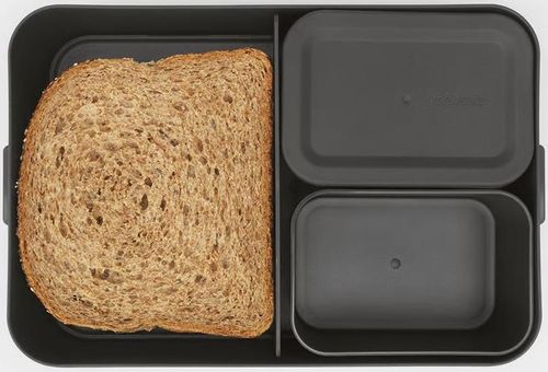 купить Контейнер для хранения пищи Brabantia 20 34 80 Lunch Box Make&Take Dark Grey Large, Plastic, Bento в Кишинёве 