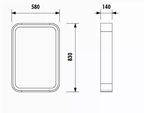 купить Зеркало для ванной Creavit Pion Plus PN1070.01.BB в Кишинёве 