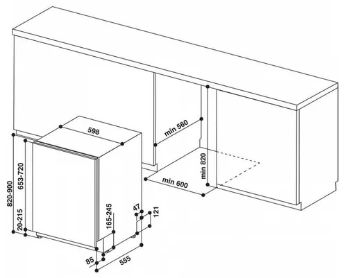 купить Встраиваемая посудомоечная машина Whirlpool WIP4O41PLEG в Кишинёве 