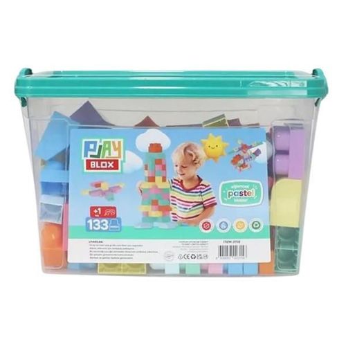 купить Конструктор miscellaneous 3158 Găleată cu blocuri pastel Play Blox, 133 piese в Кишинёве 