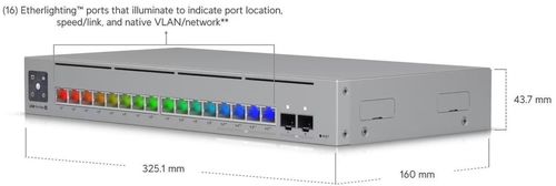 купить Switch/Коммутатор Ubiquiti USW-PRO-MAX-16-POE-EU, UniFi Switch Pro Max 16 PoE в Кишинёве 