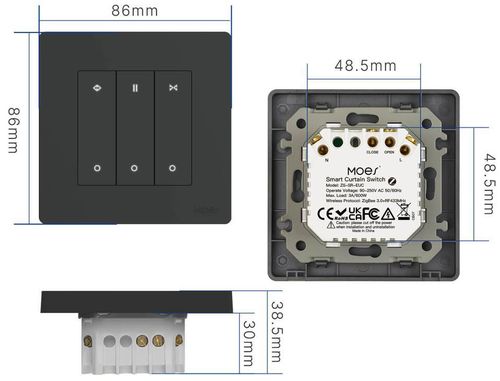 купить Выключатель электрический Moes ZRS-SR-EUC-GY-MS в Кишинёве 