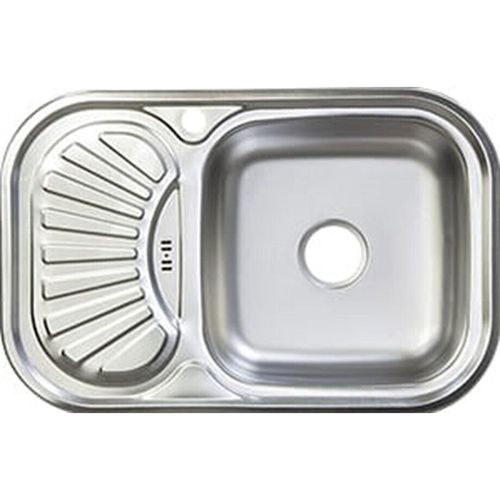 cumpără Chiuvetă bucătărie Rubano 27391 incastrabila 750x490x180mm (dreapta), inox, periat-0,8mm în Chișinău 