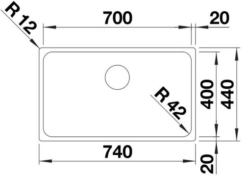 cumpără Chiuvetă bucătărie Blanco Solis 700-U (526125) în Chișinău 