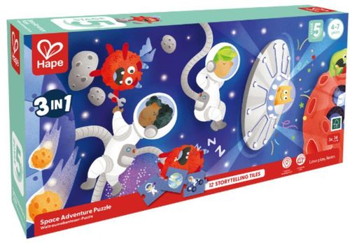 cumpără Puzzle Hape E1646 Set puzzle 3 în 1 Aventura în Spațiu în Chișinău 