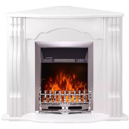 купить Камин электрический ArtFlame Clasic de colt & Galileo silver, 882x950x473 mm, Alb в Кишинёве 