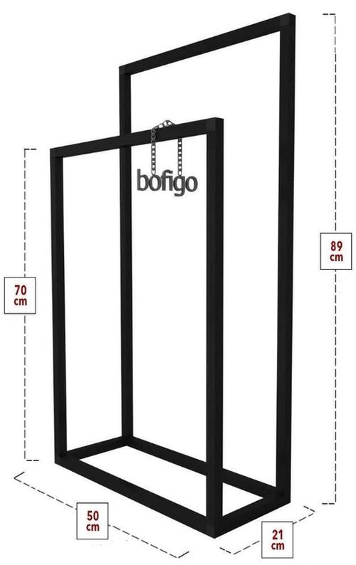 купить Держатель для полотенец Nex Home Для полотенец, 49x20x89 см, Черный (21-03-06) в Кишинёве 