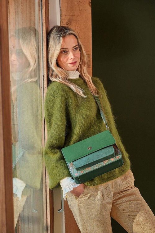 купить Сумка плечевая Pip Studio 51.273.448 Fenna Cross Body Bag Medium Jabali Green 25x7x20cm Green в Кишинёве 