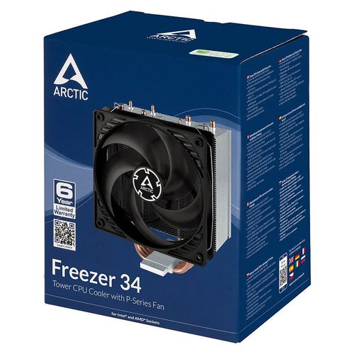 купить Кулер для процессора Arctic Freezer 34 Bulk for AMD & Intel Cooler, Intel 1700, 1200, 115X, 2011-3, 2066, AMD AM4, AM5 up to 150W, FAN 120mm, 200-1800rpm PWM, Fluid Dynamic Bearing, ACFRE00086C в Кишинёве 