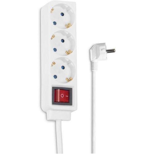 купить Фильтр электрический Hama 137322 Power Strip, 3-Way, with Switch, 1.4 m, white в Кишинёве 