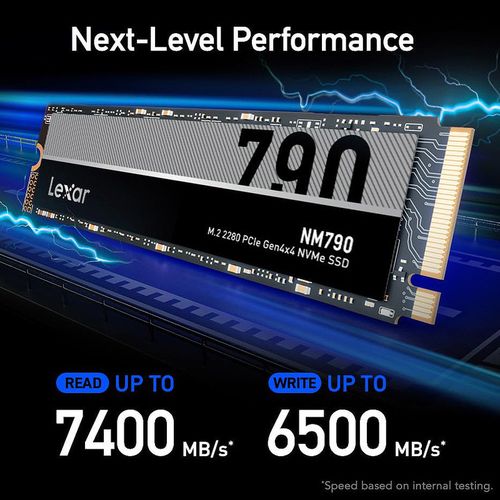 купить Внутрений высокоскоростной накопитель 4TB SSD M.2 Type 2280 PCIe 4.0 x4 NVMe Lexar NM790 LNM790X004T-RNNNG, Read 7400MB/s, Write 6500MB/s в Кишинёве 