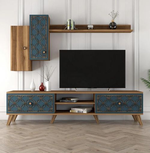 cumpără Set mobilă living Trendy Clasa S, Nuc, Calcedonie 180x44x35cm în Chișinău 