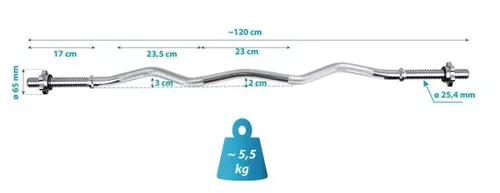 cumpără Ganteră Enero Fit Bar (337798) 120cm în Chișinău 