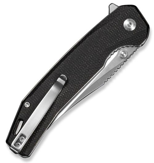 купить Нож походный Sencut S25038-2 Vornix, mâner Canvas Micarta negru, Liner Lock в Кишинёве 