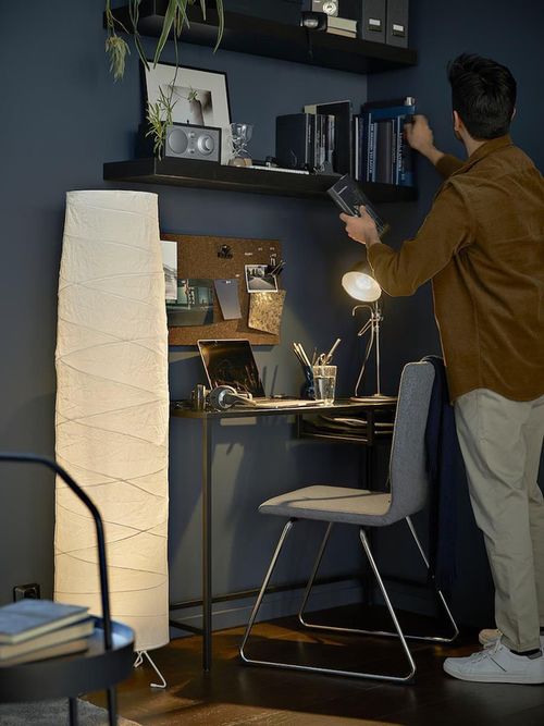 cumpără Masă de birou Ikea Vittsjo laptop 100x36 (Negru-Maro/Sticla) în Chișinău 