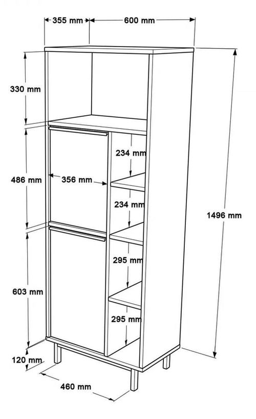 купить Офисный шкаф Trendy ON10B-W, multifunctionala (GTR006729) в Кишинёве 