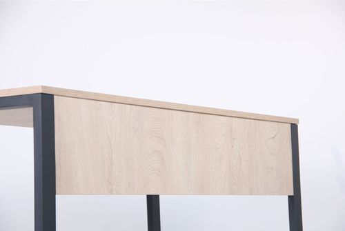 купить Офисный стол AMF 024330 Pluto 120x60x75cm, Дуб Эндгрейн/Черный графит в Кишинёве 