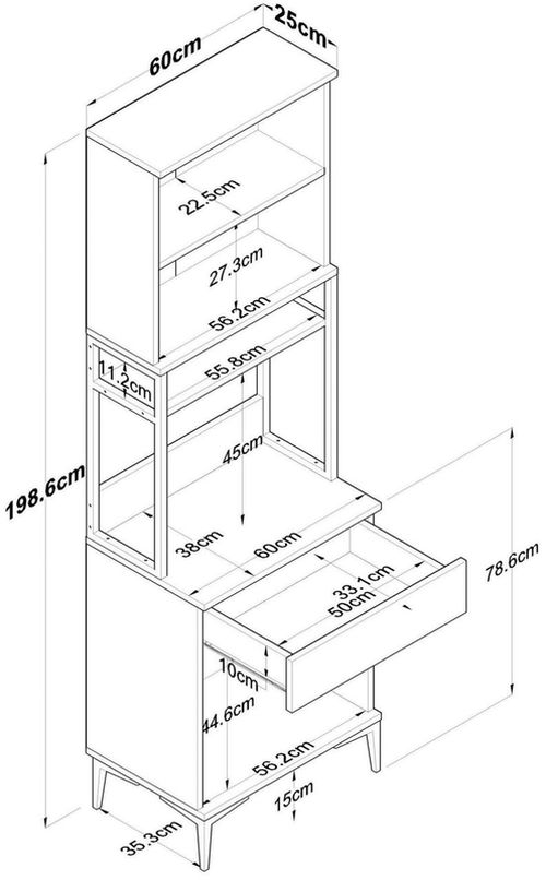 купить Шкаф Trendy JE113-2963, multifunctionala (GTR006681) в Кишинёве 