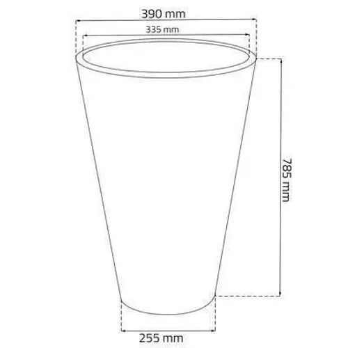 купить Цветочный горшок Form Plastic 3850-014 Rattana Slim 79 cm, antracit в Кишинёве 