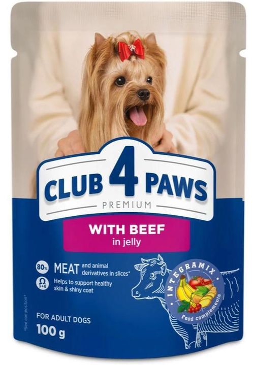 cumpără Hrană pentru animale de companie CLUB 4 PAWS 24392450 Plic caini in jeleu vita 24x100g în Chișinău 