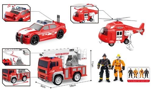 cumpără Mașină Wenyi WY550-3 1:20 Set mașini de pompieri cu fricțiune (lumini/sunete) în Chișinău 