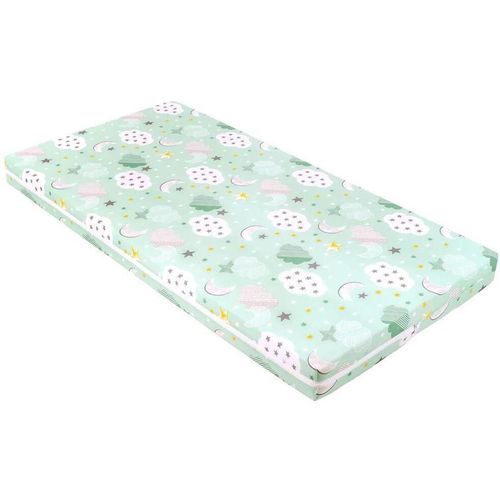 cumpără Lenjerie de pat pentru copii Kikka Boo 41107030028 Saltea pentru patut Fantasia Plus Clouds Mint, 120x60x6 cm în Chișinău 